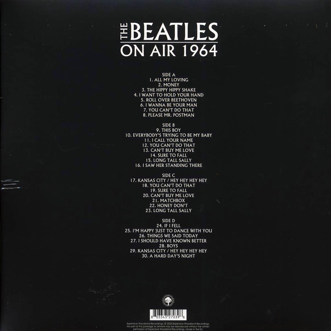 The Beatles - On Air 1964 (2xLP) vinyl LP back cover