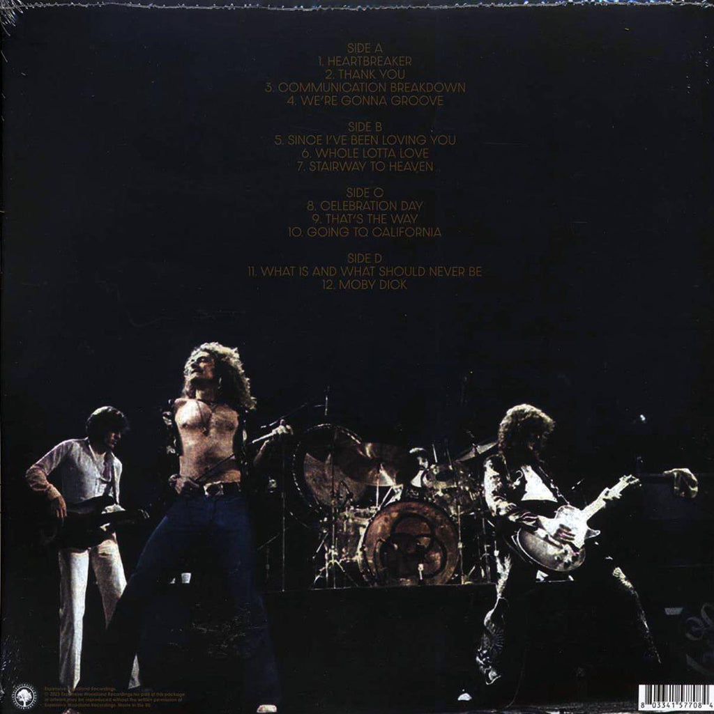 Led Zeppelin - Live In Canada 1970-71 (ltd. ed.) (2xLP) (clear vinyl) vinyl LP back cover