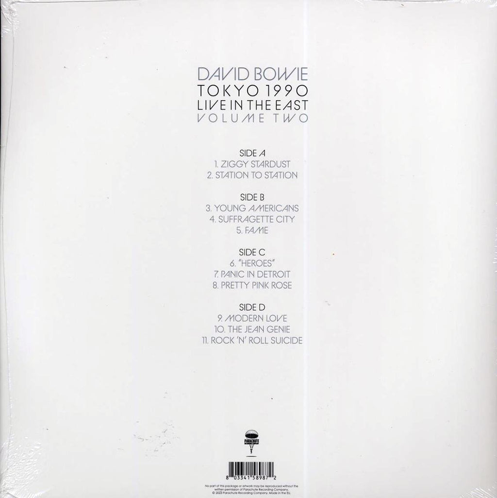 David Bowie - Tokyo 1990 Volume 2: Live In The East (2xLP) vinyl LP back cover