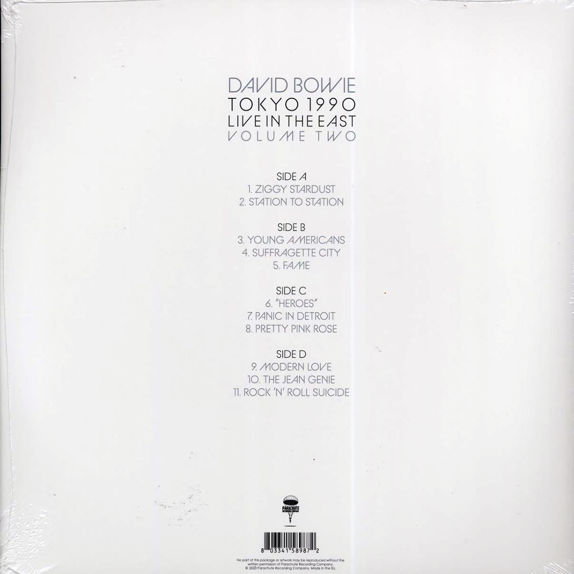 David Bowie - Tokyo 1990 Volume 2: Live In The East (2xLP) vinyl LP back cover