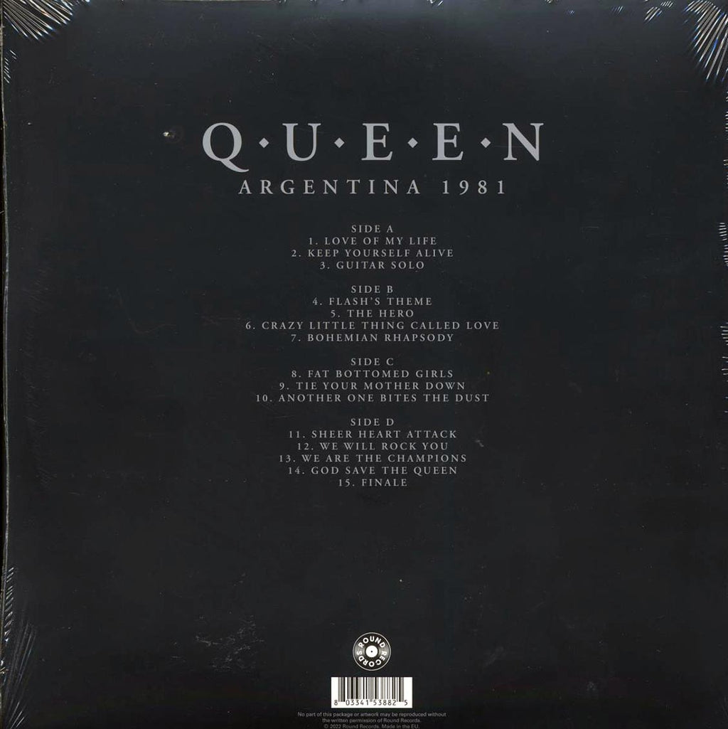 Queen - Argentina 1981 Volume 2: The Complete Buenos Aires Broadcast (2xLP) vinyl LP back cover