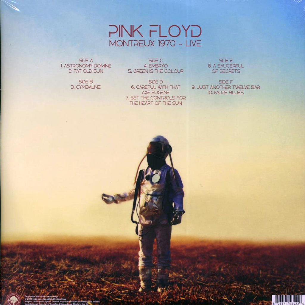 Pink Floyd - Montreux 1970 Live (ltd. ed.) (3xLP) (blue vinyl) vinyl LP back cover