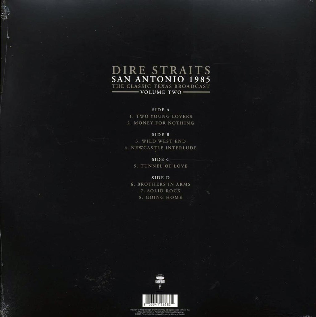Dire Straits - San Antonio 1985 Volume 2: The Classic Texas Broadcast (2xLP) vinyl LP back cover