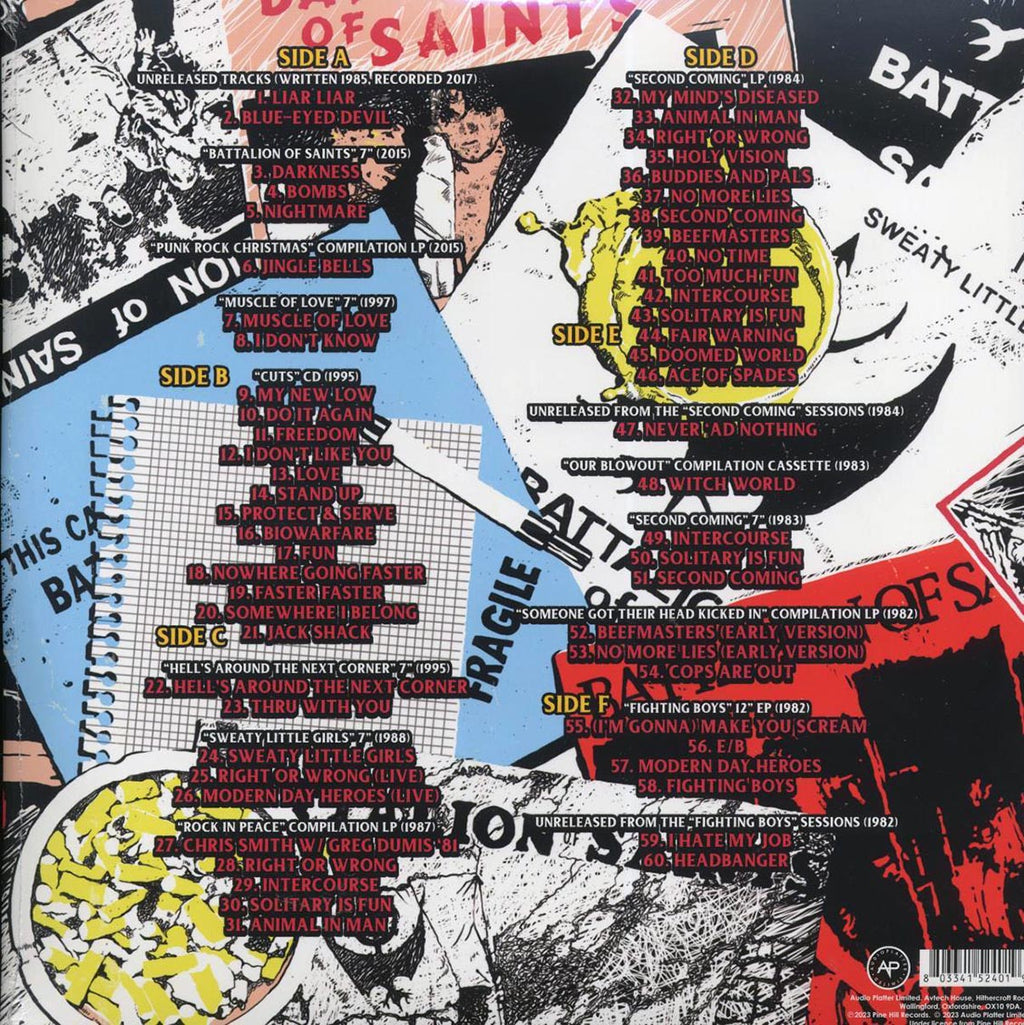 Battalion Of Saints - Complete Discography (ltd. ed.) (3xLP) (red/white/blue vinyl) vinyl LP back cover
