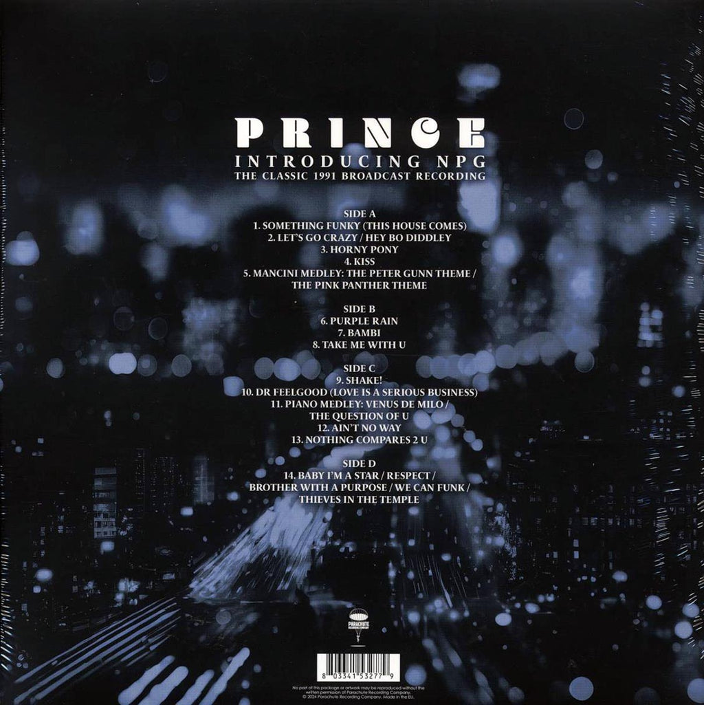 Prince - Introducing NPG: The Classic 1991 Broadcast Recording (2xLP) vinyl LP back cover