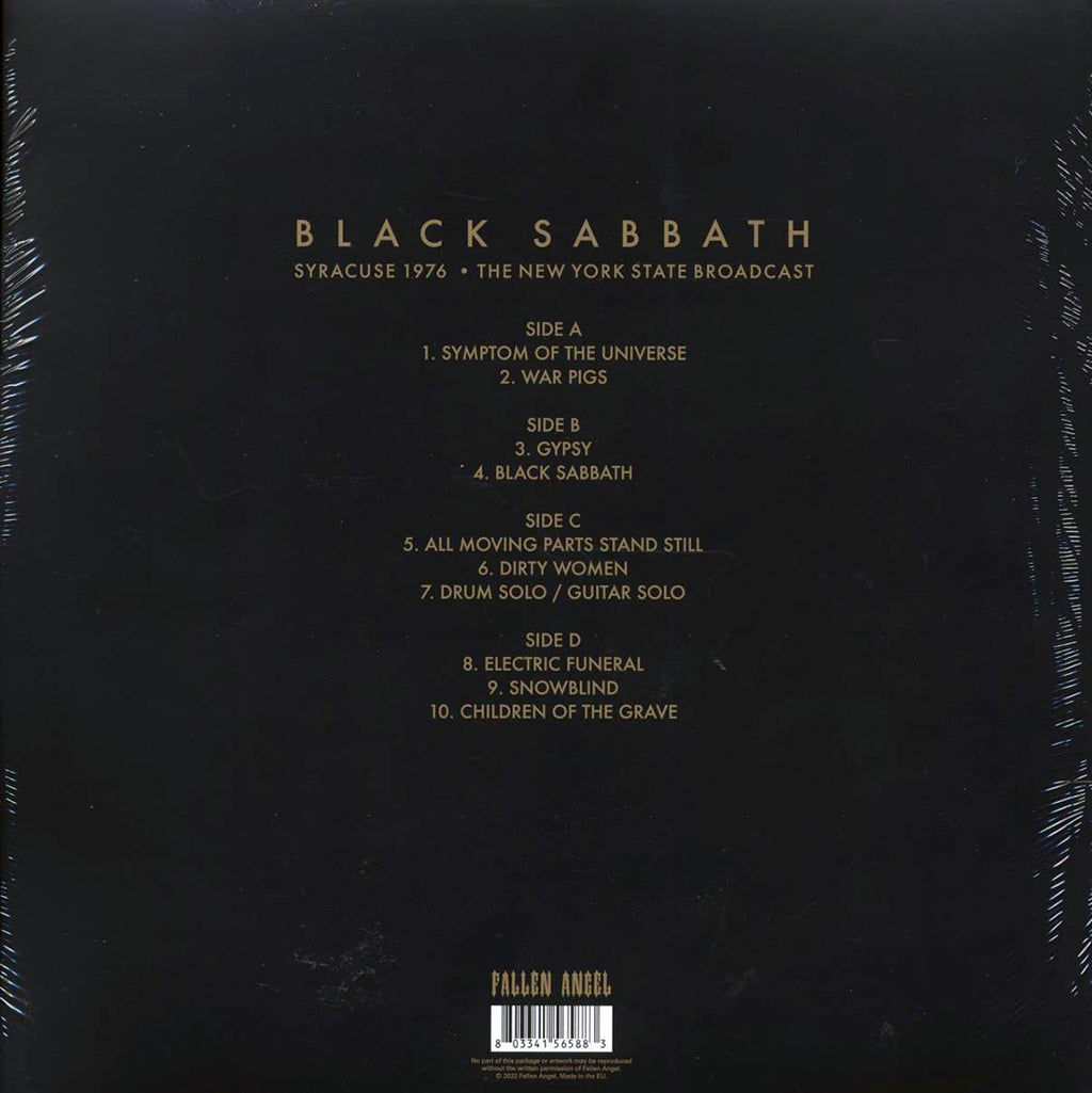 Black Sabbath - Syracuse 1976: The New York State Broadcast (2xLP) vinyl LP back cover