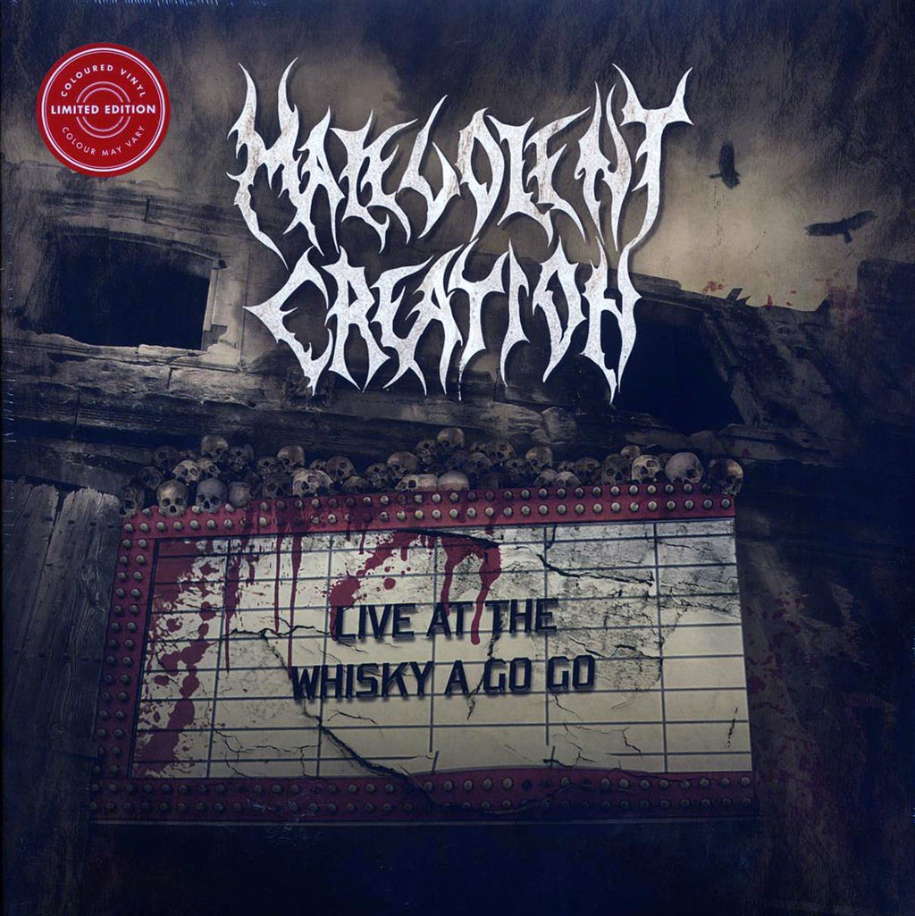 Malevolent Creation - Live At The Whiskey A Go Go (ltd. ed.) (2xLP) (clear vinyl) vinyl LP front cover