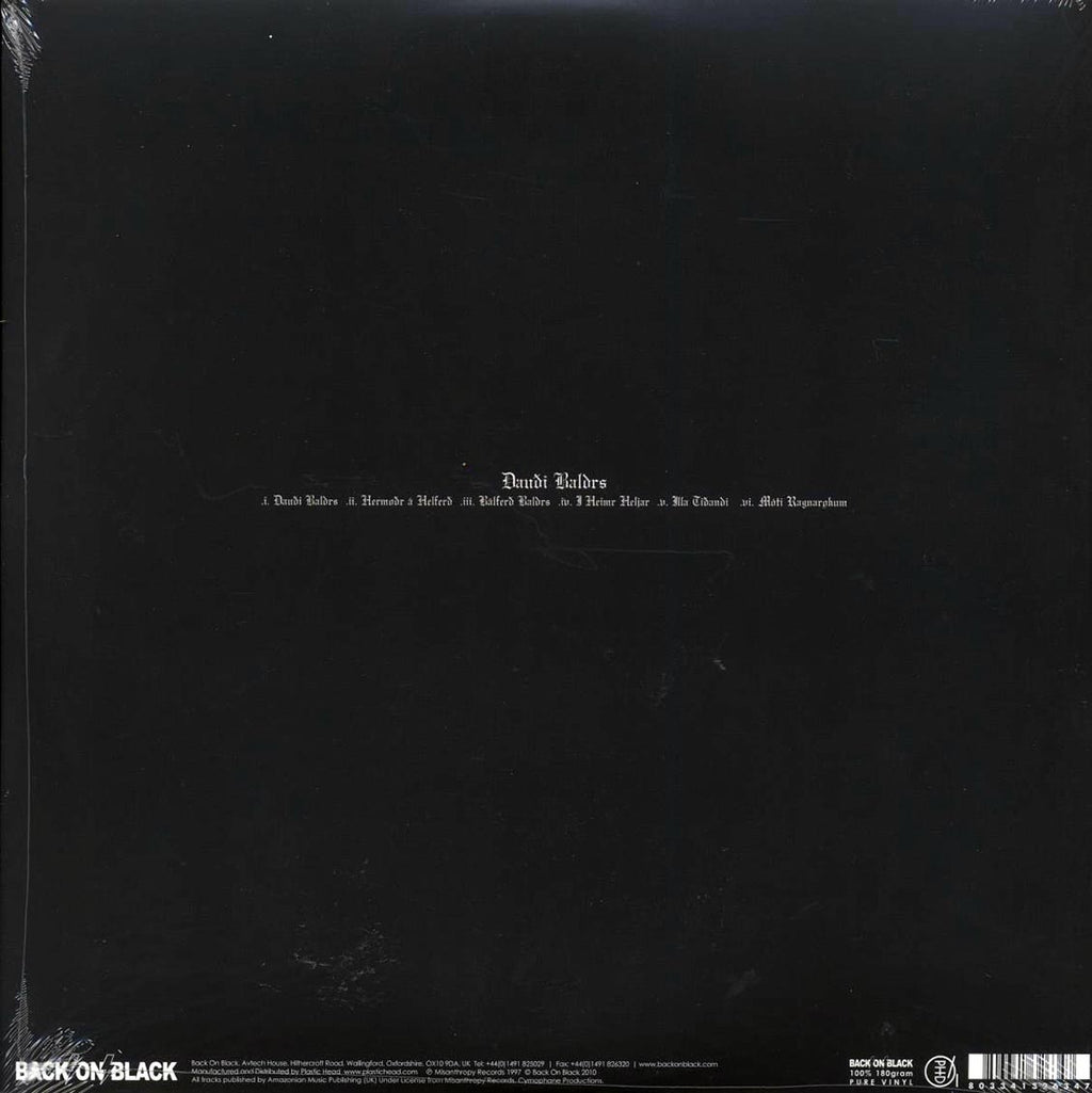 Burzum - Dauoi Baldrs vinyl LP back cover