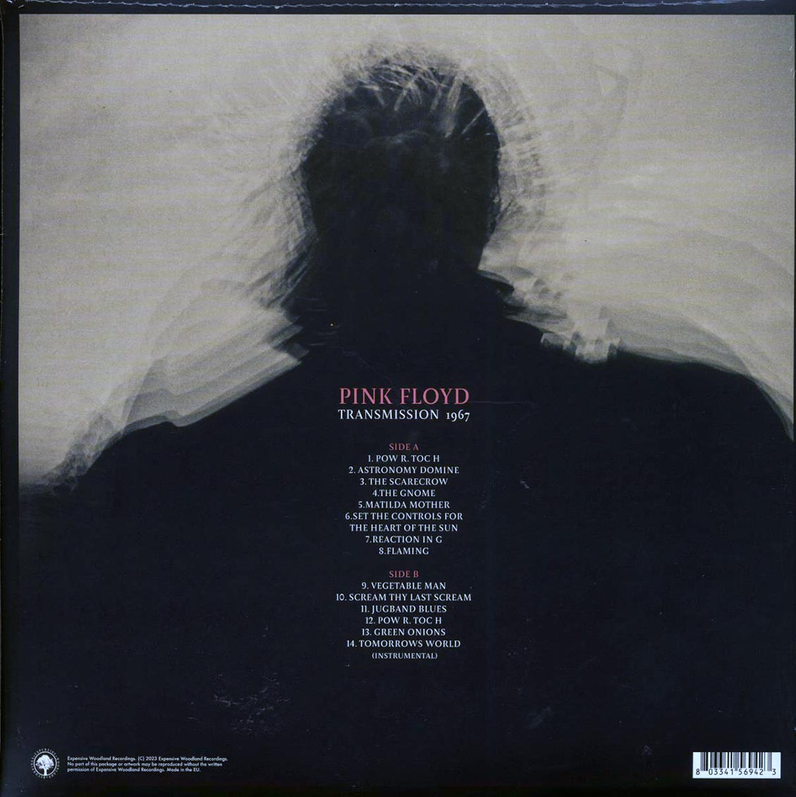 Pink Floyd - Transmission 1967 (ltd. ed.) (blue vinyl) vinyl LP back cover