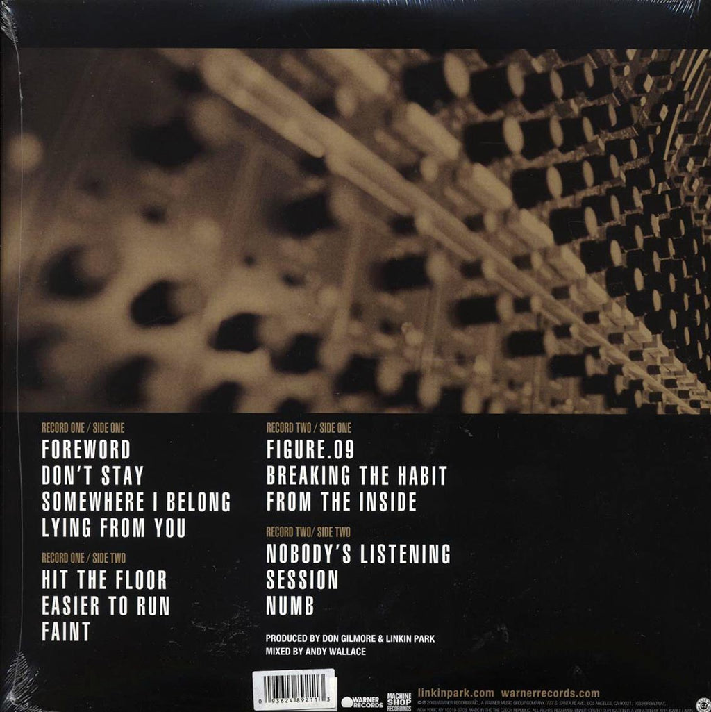 Linkin Park - Meteora (2022 Logo Misprint Aqua Blue Vinyl) (ltd. ed.) (2xLP) (aqua blue vinyl) vinyl LP back cover