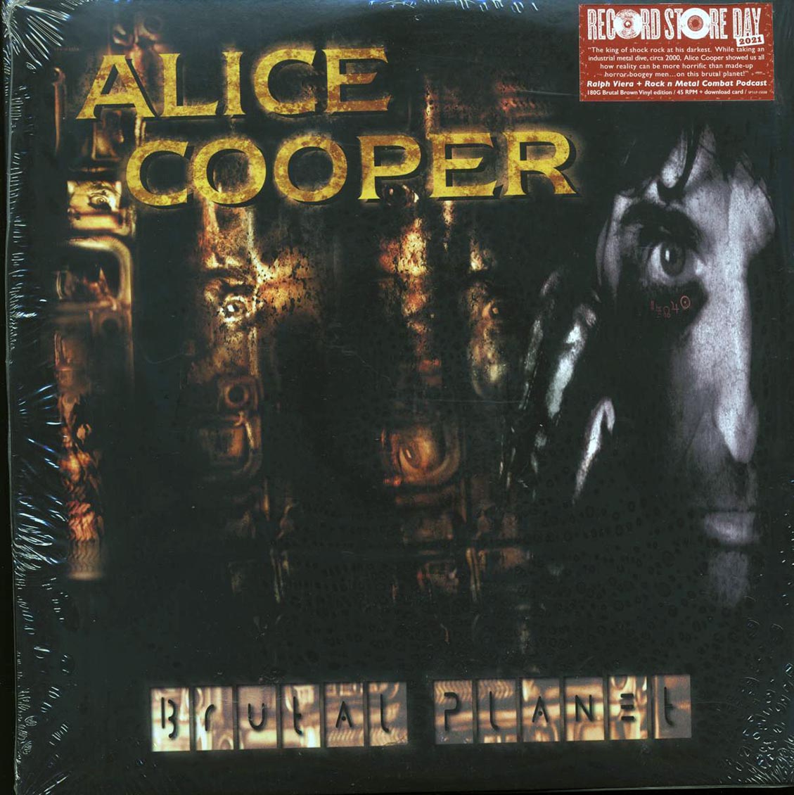 Alice Cooper - Brutal Planet (RSD 2021) (ltd. ed.) (2xLP) (180g) (bronze vinyl) vinyl LP front cover
