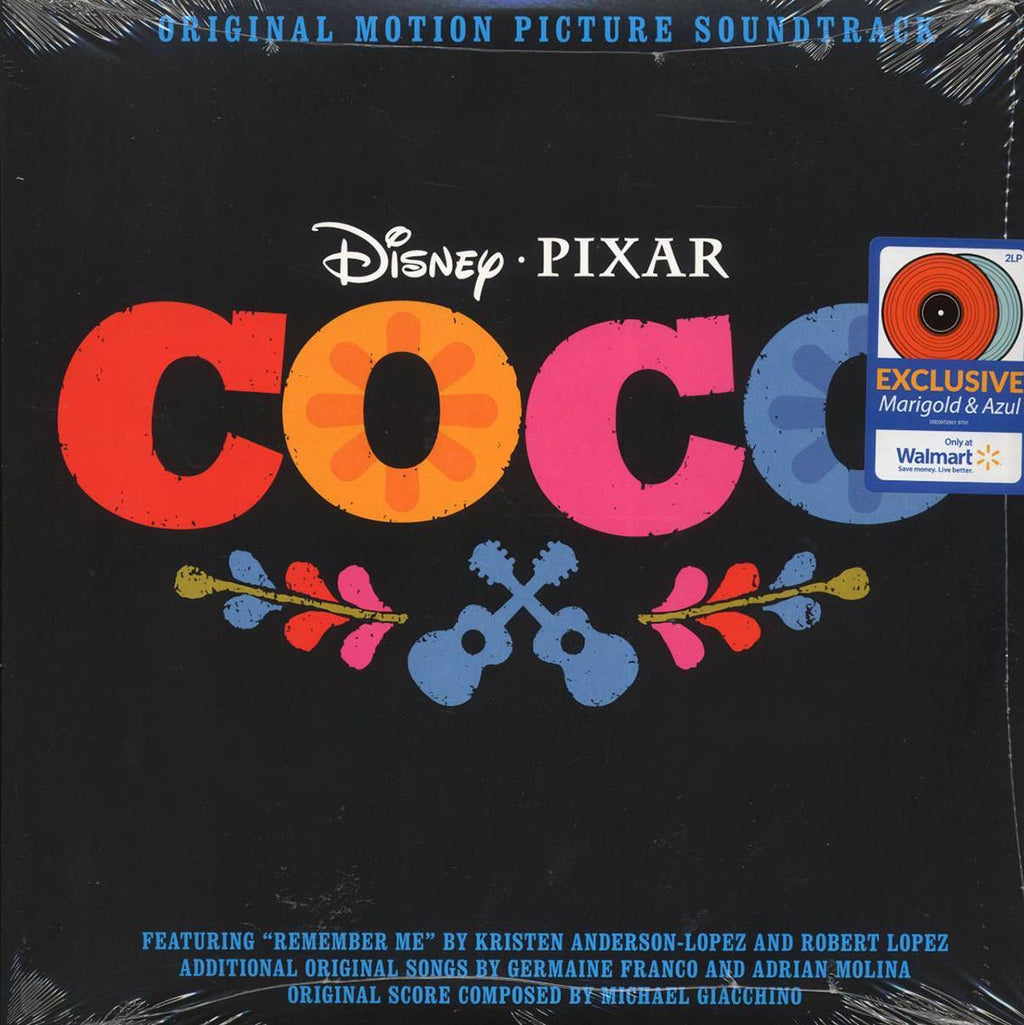 Michael Giacchino, Various - Coco: Original Motion Picture Soundtrack (2xLP) (marigold/azul vinyl) vinyl LP front cover