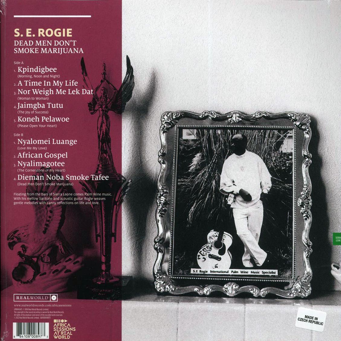 SE Rogie - Dead Men Don't Smoke Marijuana (purple vinyl) vinyl LP back cover