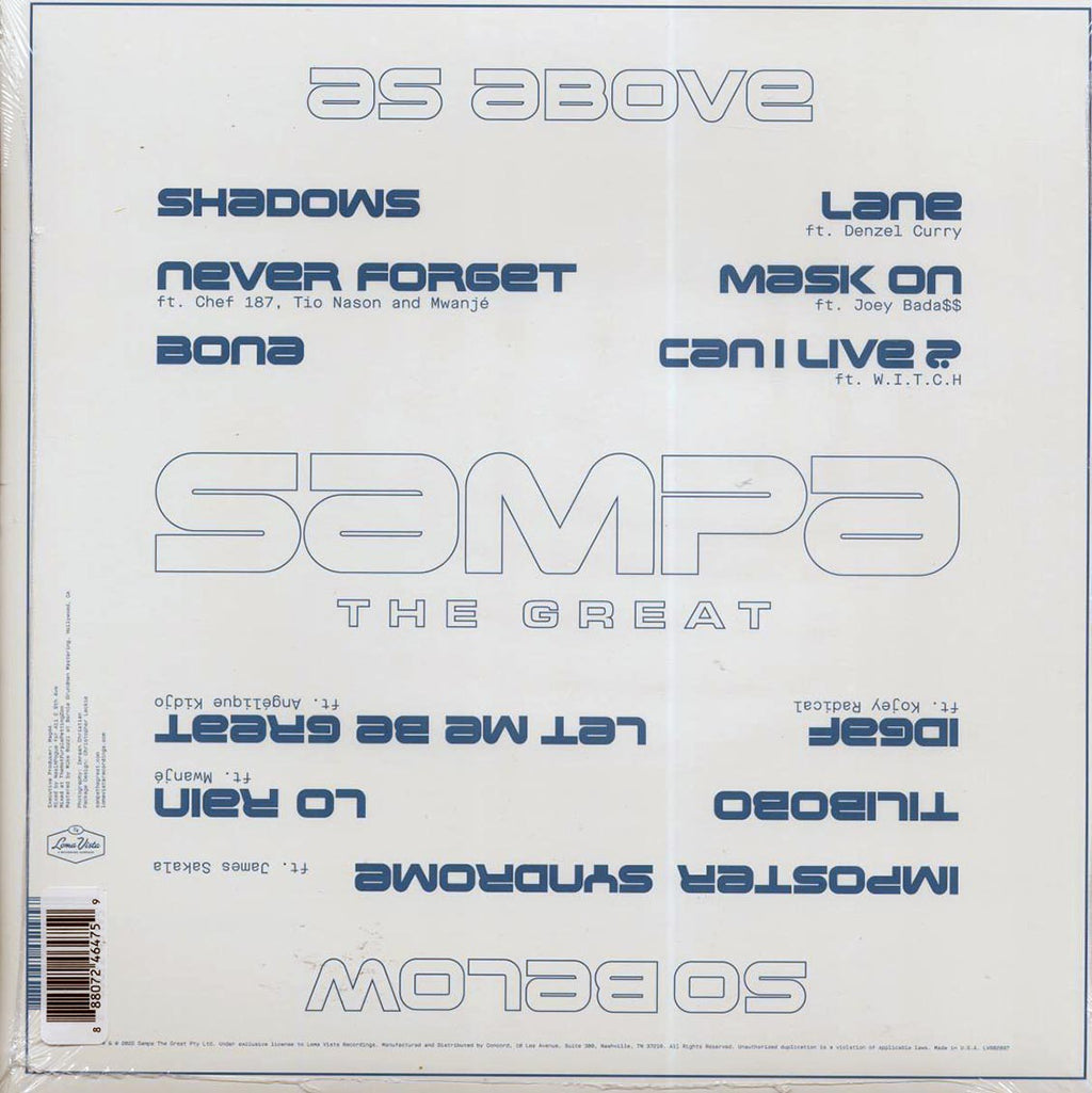 Sampa The Great - As Above So Below (ltd. ed.) (lime green vinyl) vinyl LP back cover