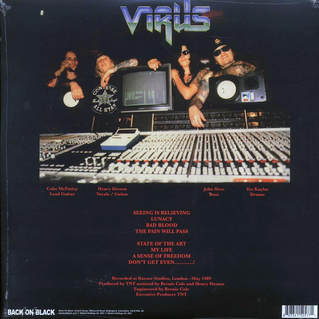 Virus - Lunacy vinyl LP back cover