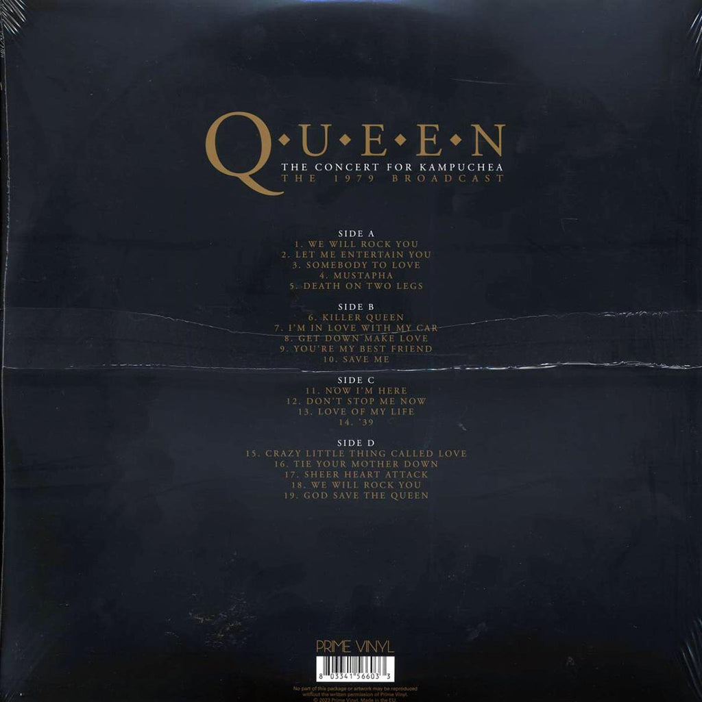 Queen - The Concert For Kampuchea (2xLP) vinyl LP back cover