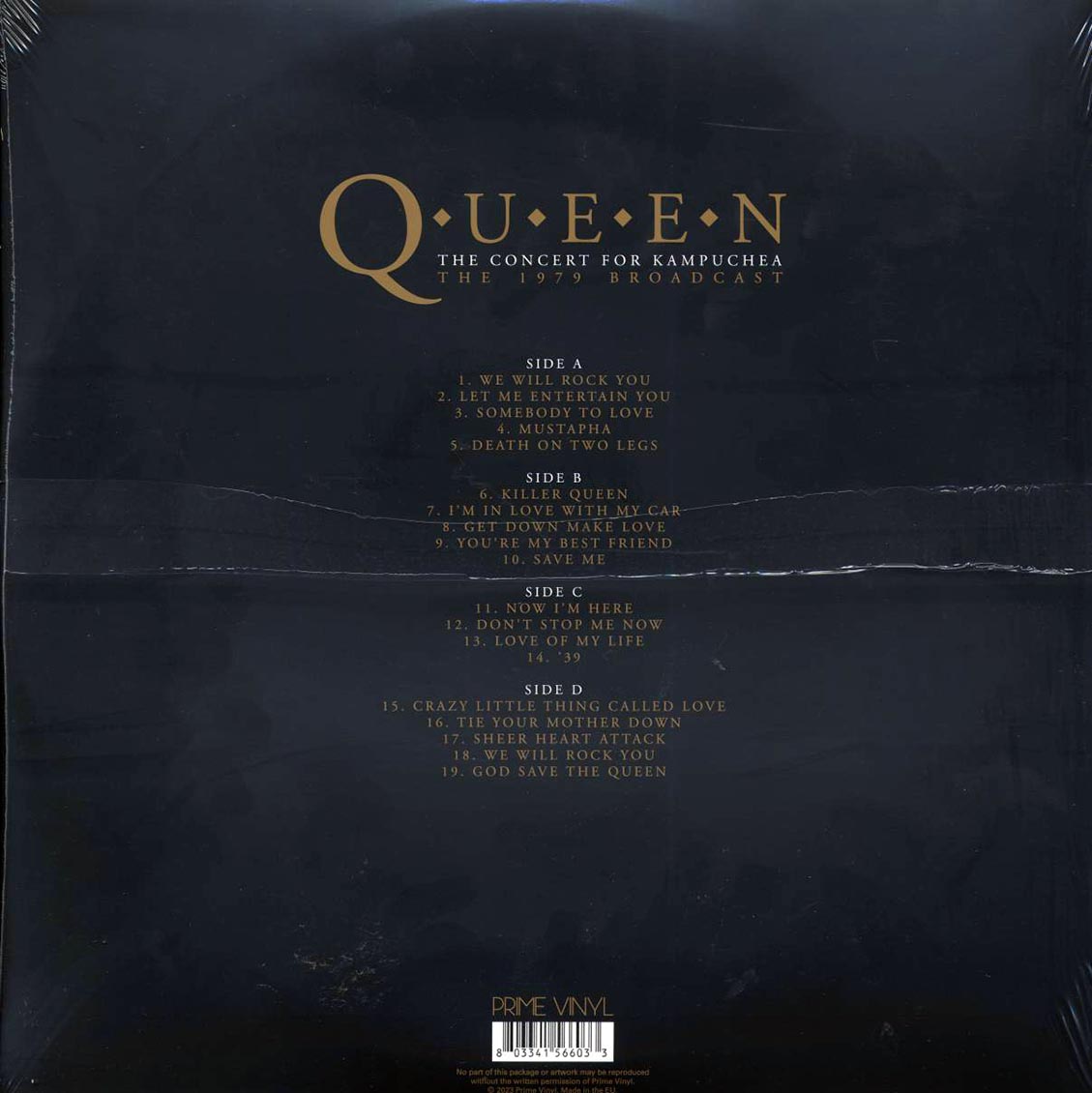 Queen - The Concert For Kampuchea (2xLP) vinyl LP back cover