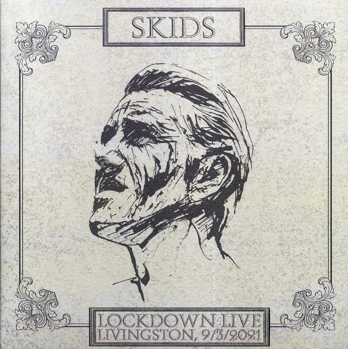 Skids - Lockdown Live: Livingston, 9/3/2021 (ltd. ed.) (white vinyl) vinyl LP front cover