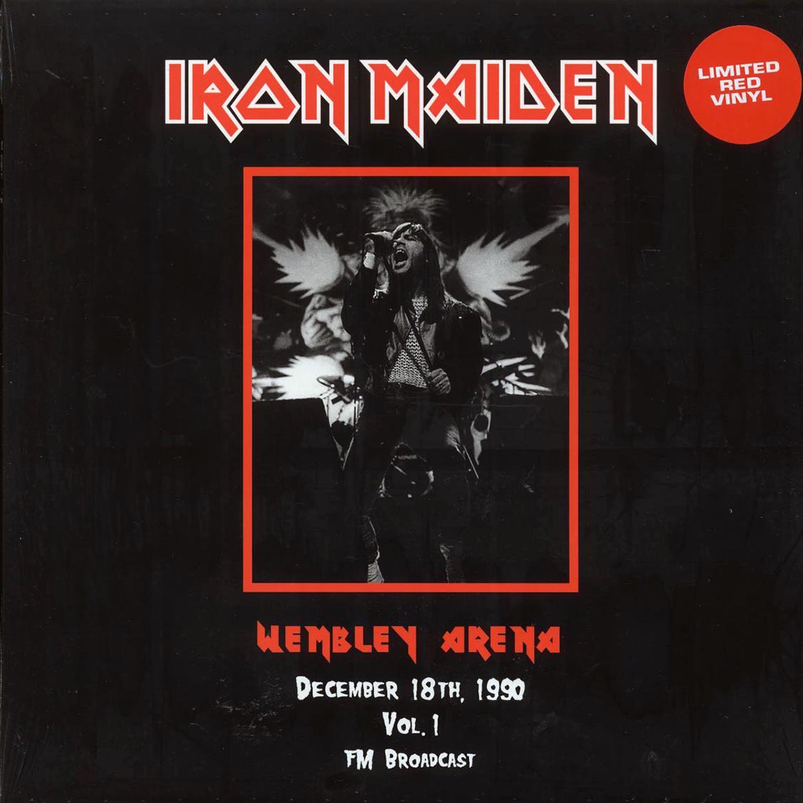 Iron Maiden - Wembley Arena 1990 Volume 1 (red vinyl) vinyl LP front cover