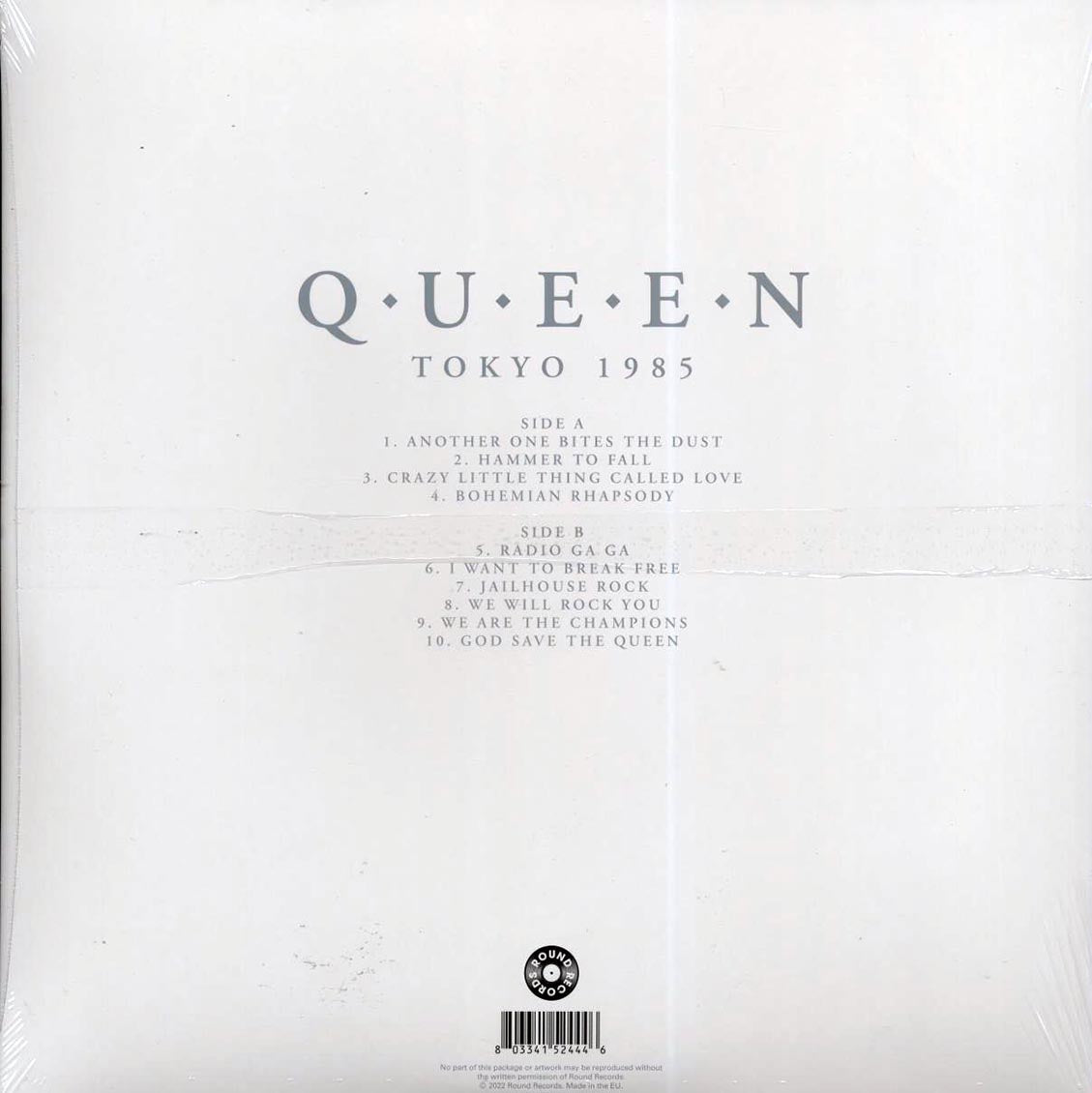 Queen - Tokyo 1985 Volume 2: The Classic Japanese Broadcast (ltd. ed.) (clear vinyl) vinyl LP back cover