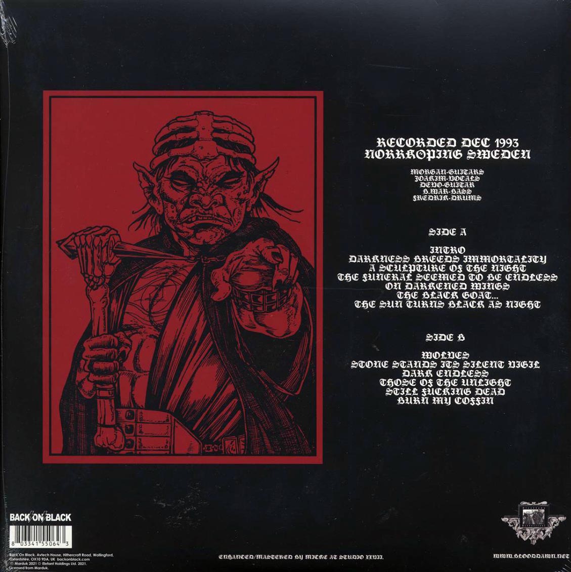 Marduk - Strigzscara (Warwolf) vinyl LP back cover