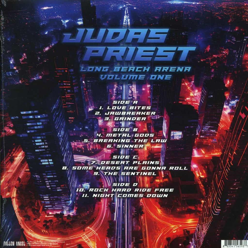 Judas Priest - Long Beach Arena Volume 1 (ltd. ed.) (2xLP) (red vinyl) vinyl LP back cover