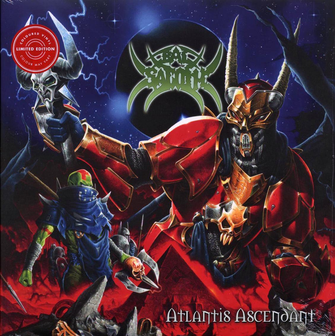 Bal-Sagoth - Atlantis Ascendant (ltd. ed.) (clear/red splatter vinyl) vinyl LP front cover