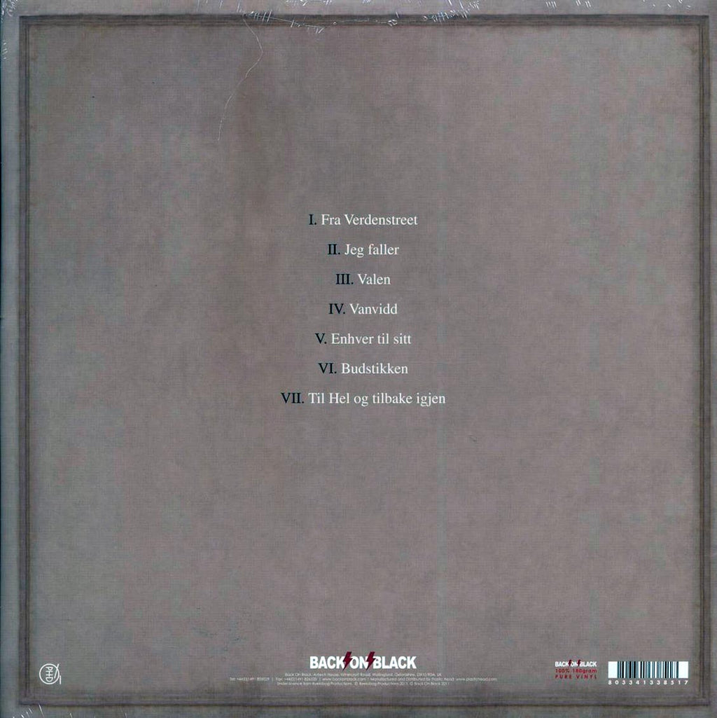 Burzum - Fallen vinyl LP back cover