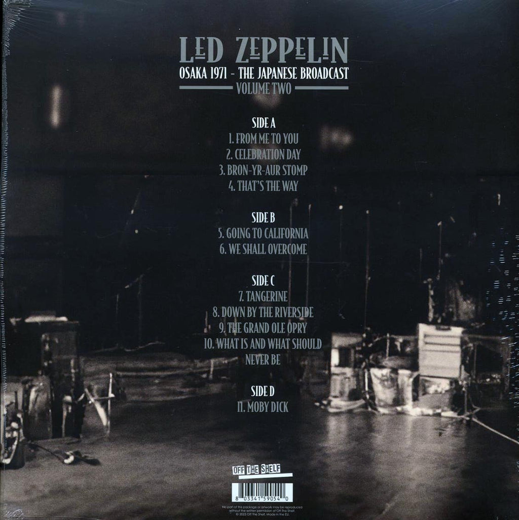 Led Zeppelin - Osaka 1971 Volume 2: The Japanese Broadcast (2xLP) vinyl LP back cover