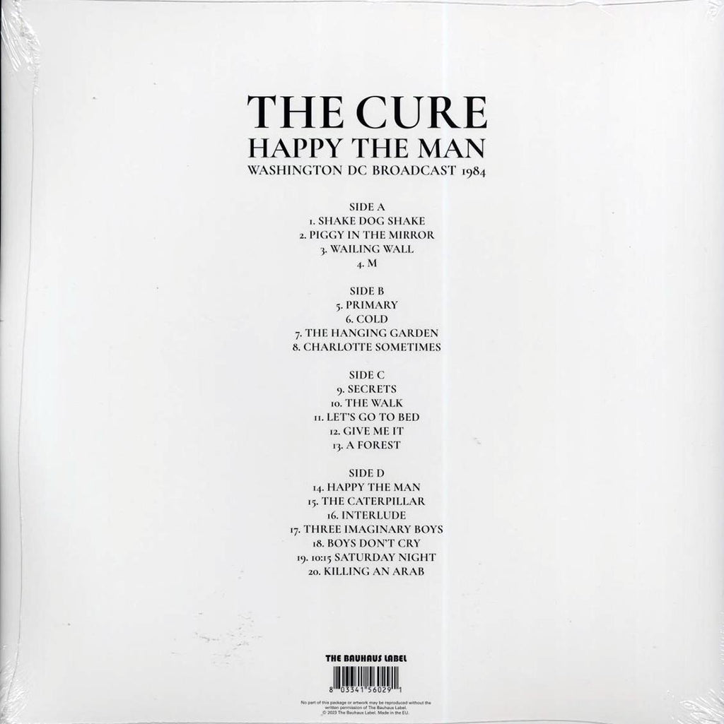 The Cure - Happy The Man: Washington DC Broadcast 1984 (2xLP) vinyl LP back cover