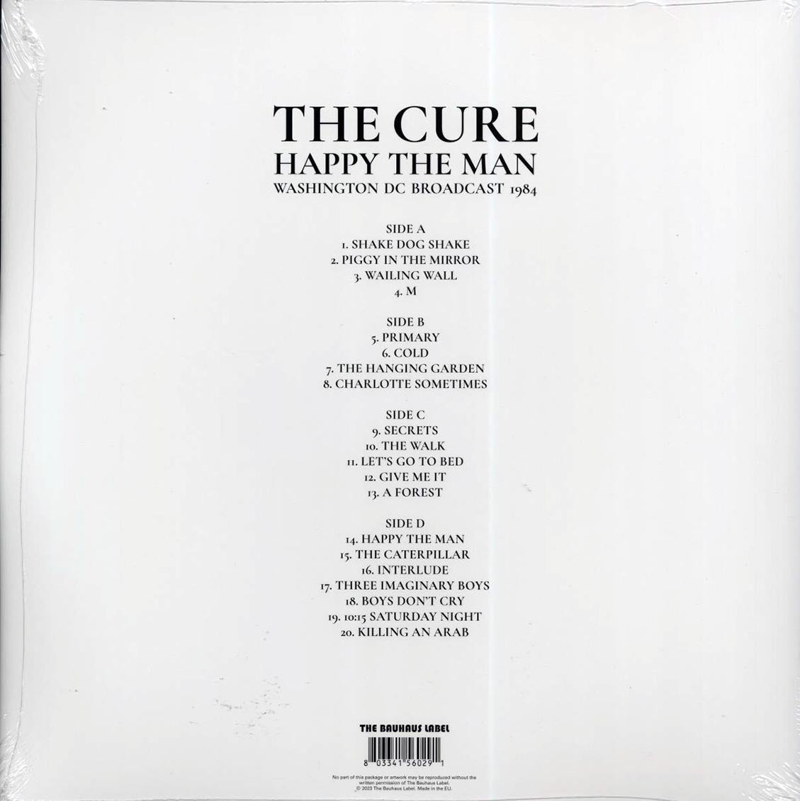 The Cure - Happy The Man: Washington DC Broadcast 1984 (2xLP) vinyl LP back cover