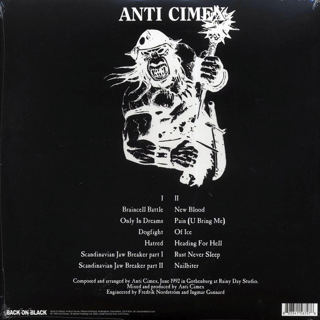 Anti Climex - Scandinavian Jawbreaker (ltd. ed.) (clear/black splatter vinyl) vinyl LP back cover