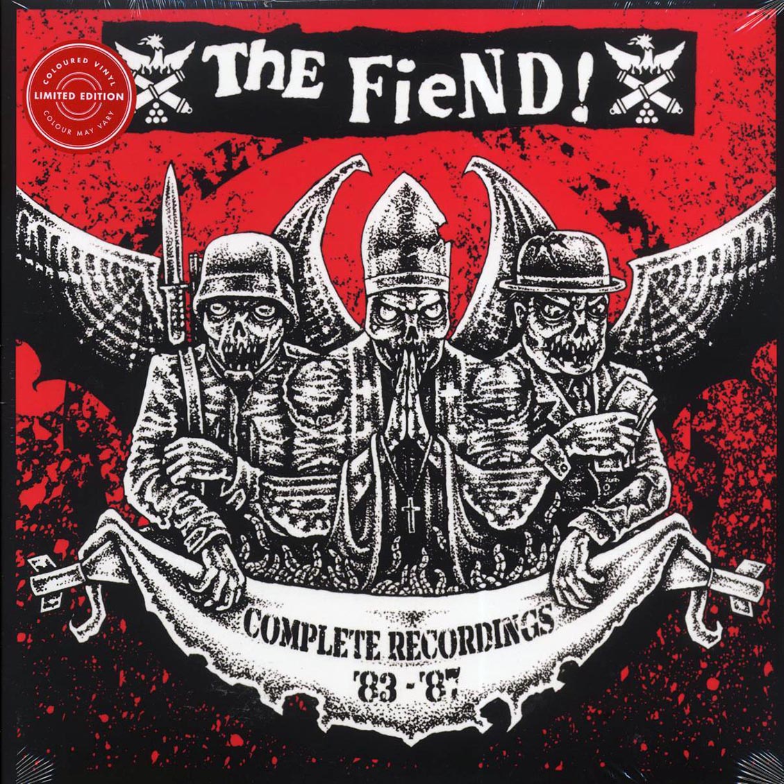 The Fiend - Complete Recordings 83-87 (ltd. ed.) (2xLP) (red vinyl) vinyl LP front cover