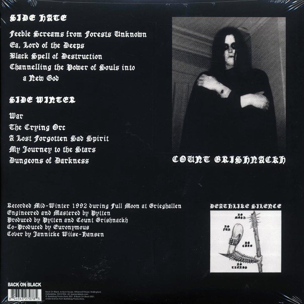 Burzum - Burzum (ltd. ed.) (grey marble vinyl) vinyl LP back cover