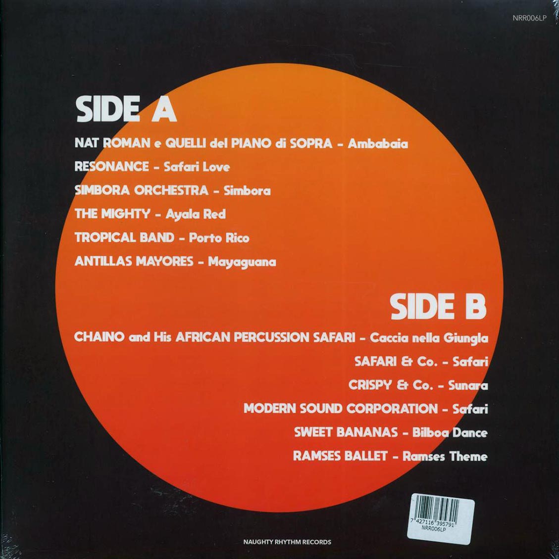 Sweet Bananas, Simboro Orchestra, Safari & Co., Etc. - Wild Safari: A Tropical Disco Odyssey vinyl LP back cover