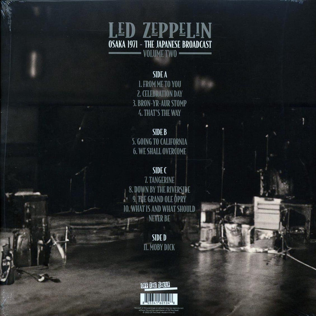 Led Zeppelin - Osaka 1971 Volume 2: The Japanese Broadcast (ltd. ed.) (2xLP) (white vinyl) vinyl LP back cover