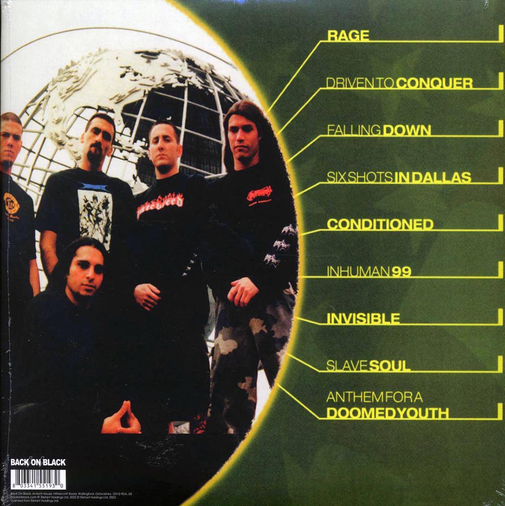 Internal Bleeding - Driven To Conquer (ltd. ed.) (2xLP) (red vinyl) vinyl LP back cover