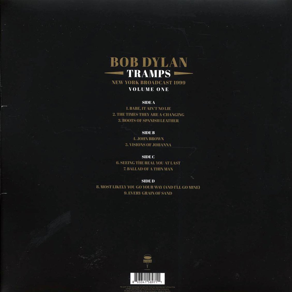 Bob Dylan - Tramps Volume 1: New York Broadcast 1999 (2xLP) vinyl LP back cover