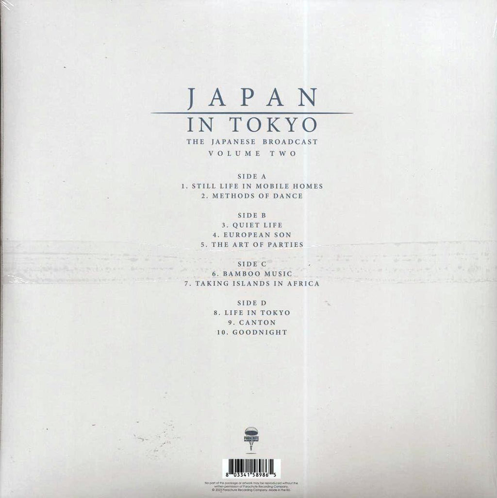 Japan - In Tokyo Volume 2: The Japanese Broadcast (2xLP) vinyl LP back cover