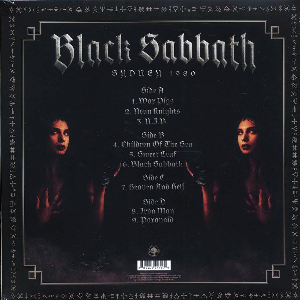 Black Sabbath - Sydney 1980 (ltd. ed.) (2xLP) (red vinyl) vinyl LP back cover