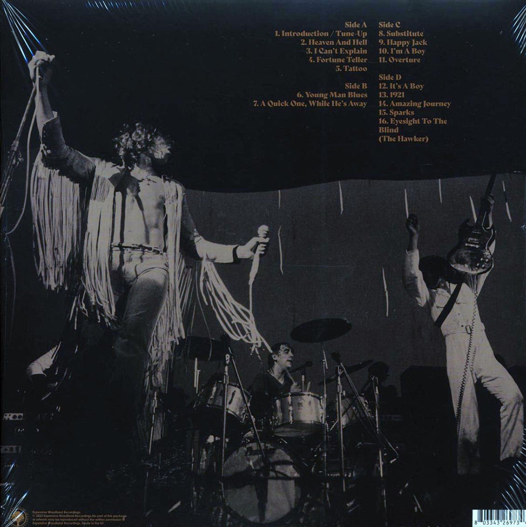 The Who - Amsterdam 1969 Volume 1 (2xLP) vinyl LP back cover
