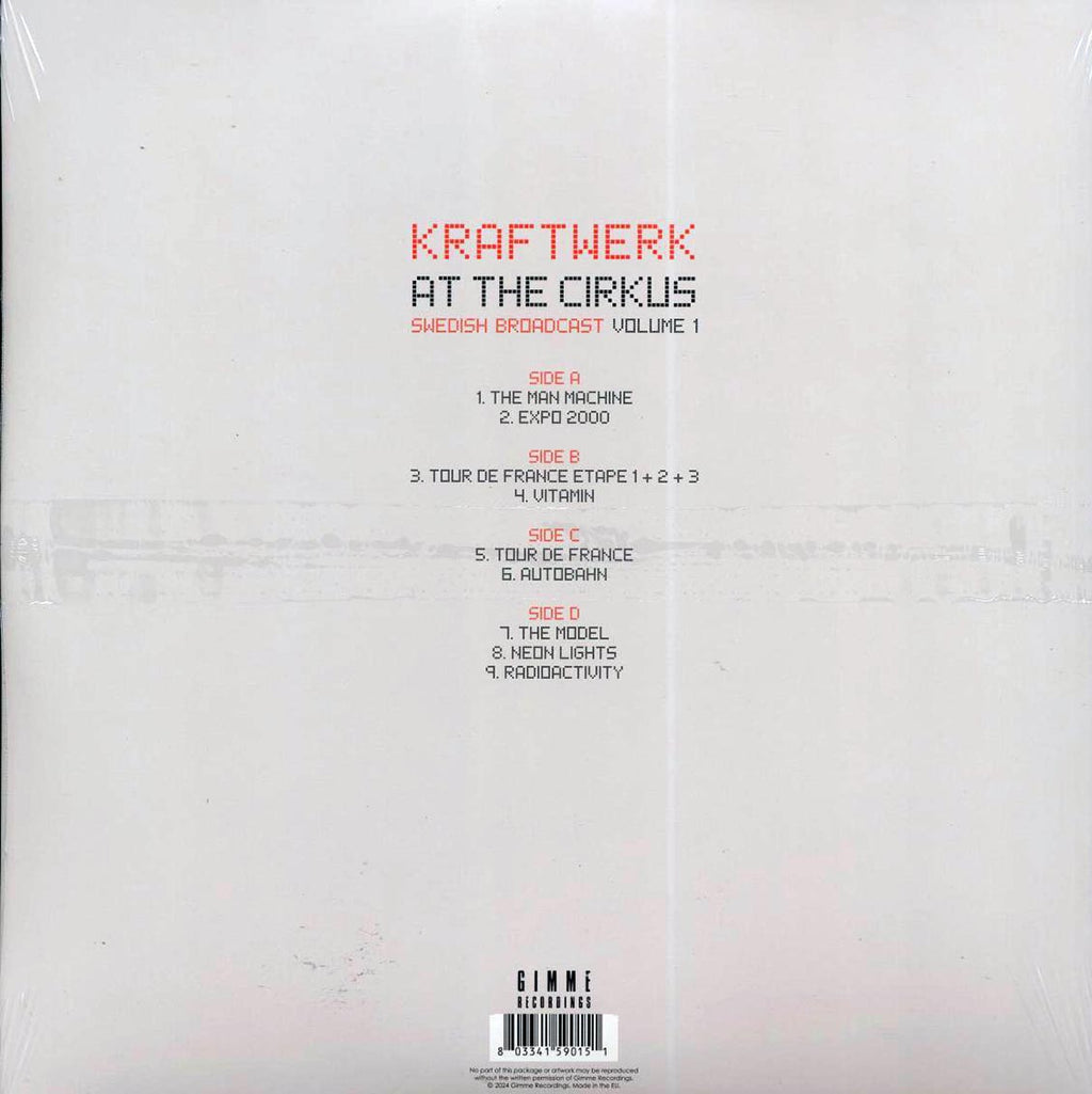 Kraftwerk - At The Cirkus Volume 1: Swedish Broadcast (ltd. ed.) (2xLP) (red vinyl) vinyl LP back cover