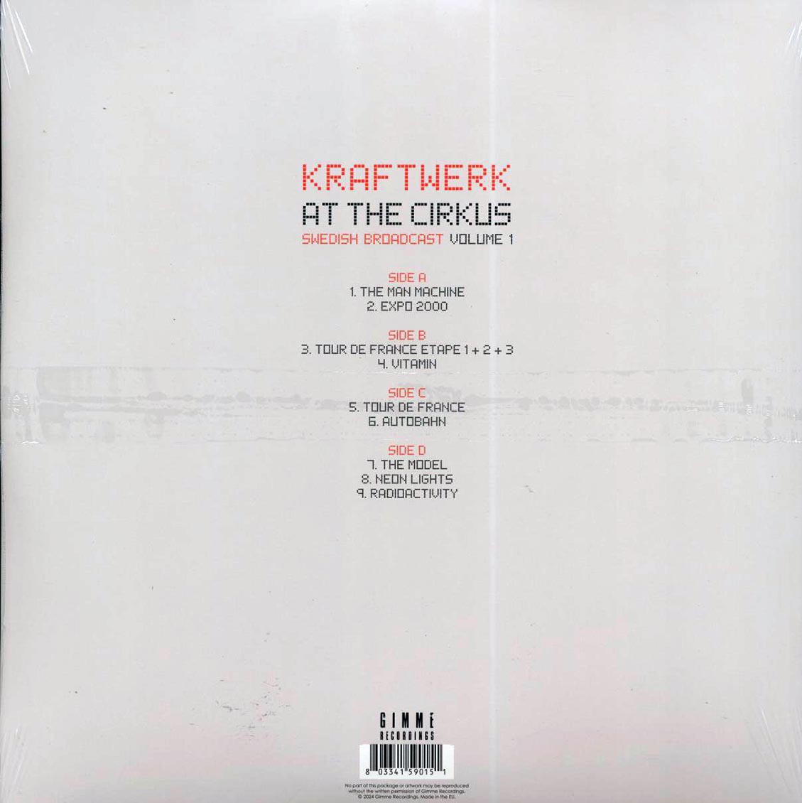 Kraftwerk - At The Cirkus Volume 1: Swedish Broadcast (ltd. ed.) (2xLP) (red vinyl) vinyl LP back cover
