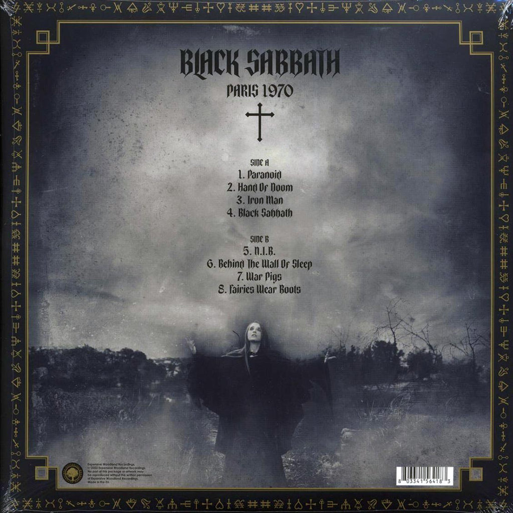 Black Sabbath - Paris 1970 (ltd. ed.) (purple vinyl) vinyl LP back cover