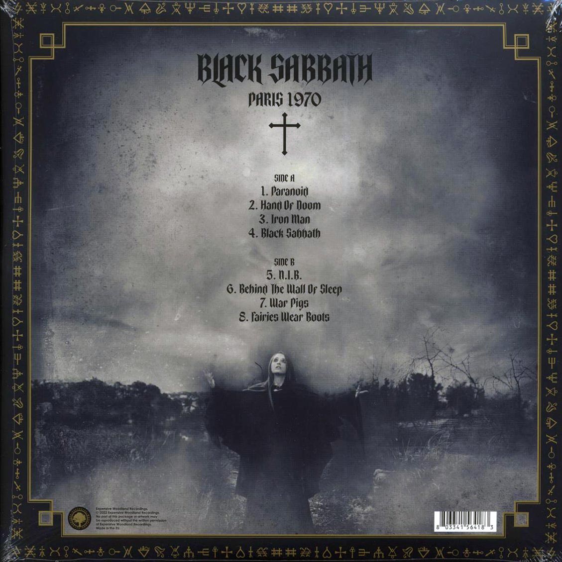 Black Sabbath - Paris 1970 (ltd. ed.) (purple vinyl) vinyl LP back cover