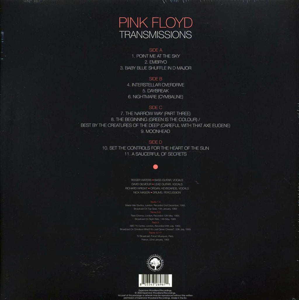 Pink Floyd - Transmissions (2xLP) vinyl LP back cover