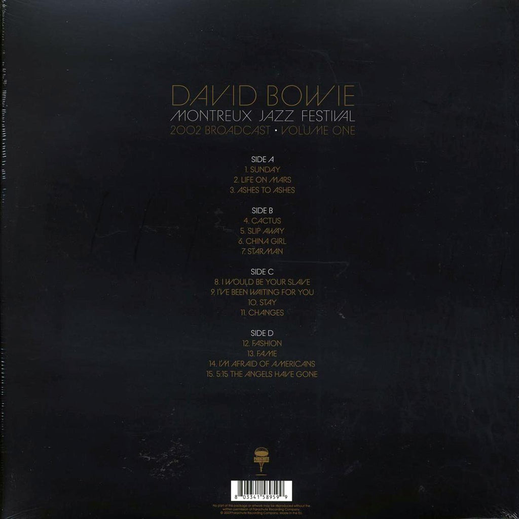 David Bowie - Montreux Jazz Festival Volume 1: 2002 Broadcast (ltd. ed.) (2xLP) (clear vinyl) vinyl LP back cover