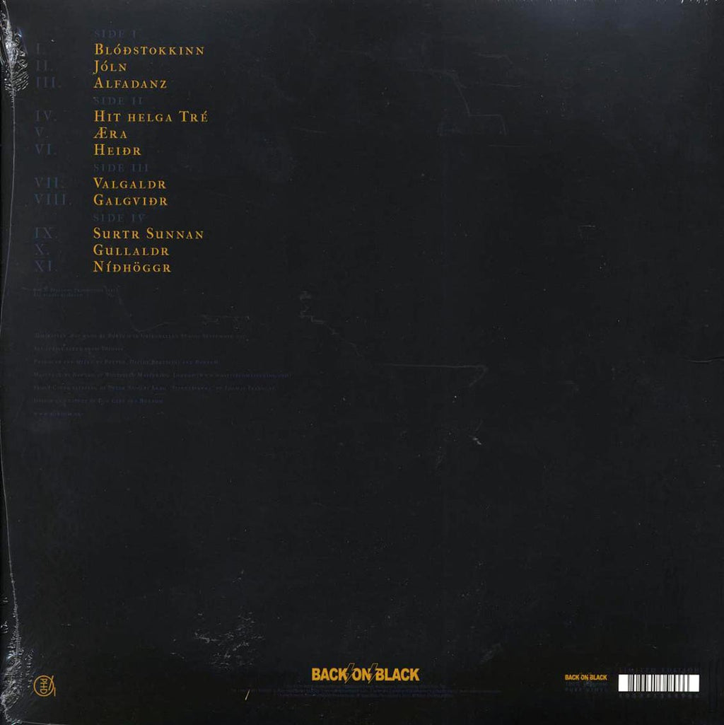 Burzum - Umskiptar (2xLP) vinyl LP back cover