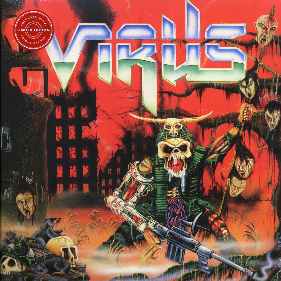 Virus - Force Recon (ltd. ed.) (clear/green splatter vinyl) vinyl LP front cover