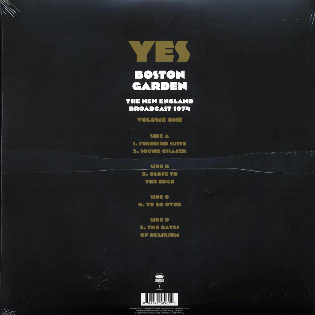 Yes - Boston Garden Volume 1: The New England Broadcast 1974 (2xLP) vinyl LP back cover